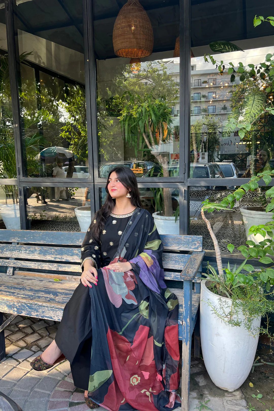 ASWAD - 3PC Embroidered Farshi Shalwar Set - Image 7