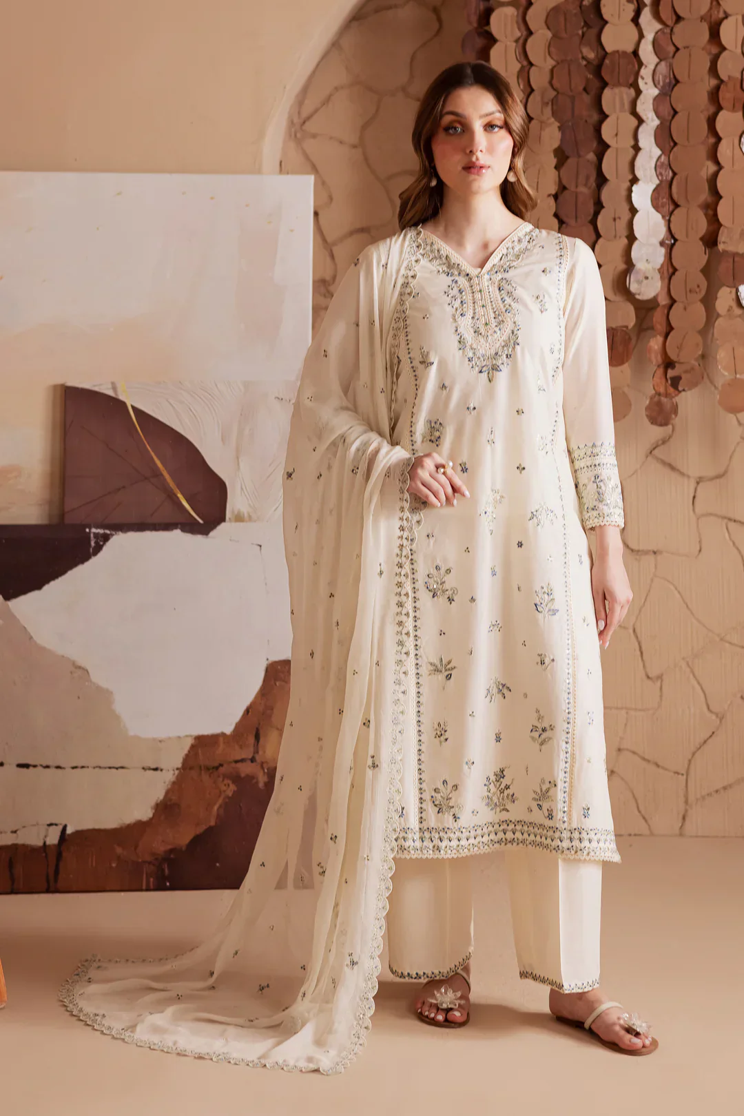 JASMINE 3PC - EMBROIDERED DRESS - Image 3